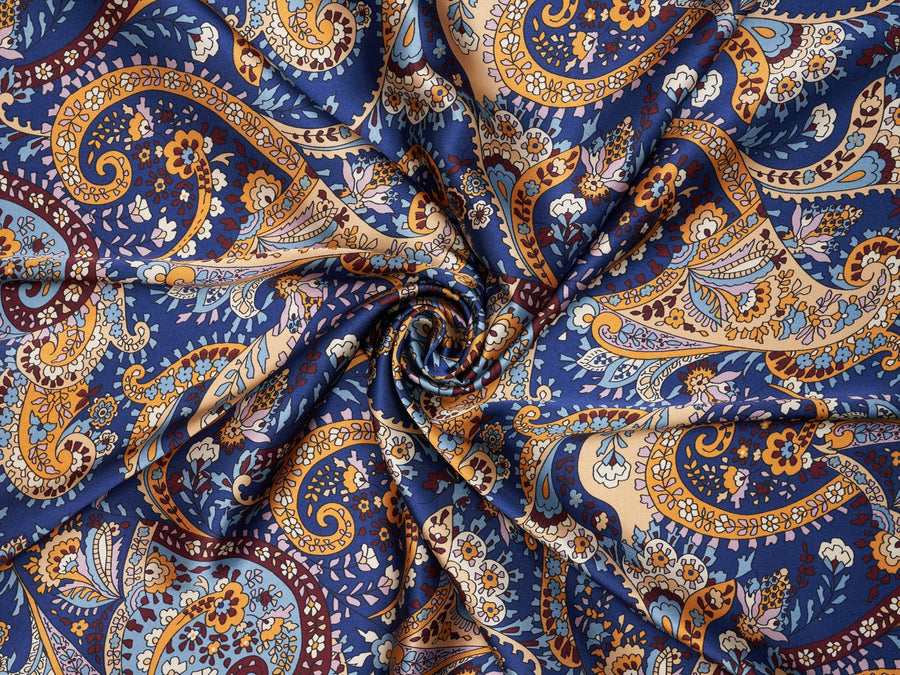 Gold/Navy Paisley