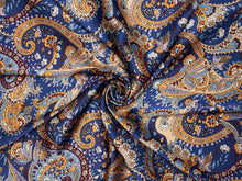 Load image into Gallery viewer, Gold/Navy Paisley
