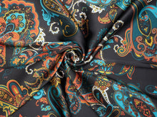 Load image into Gallery viewer, Black and orange Paisley
